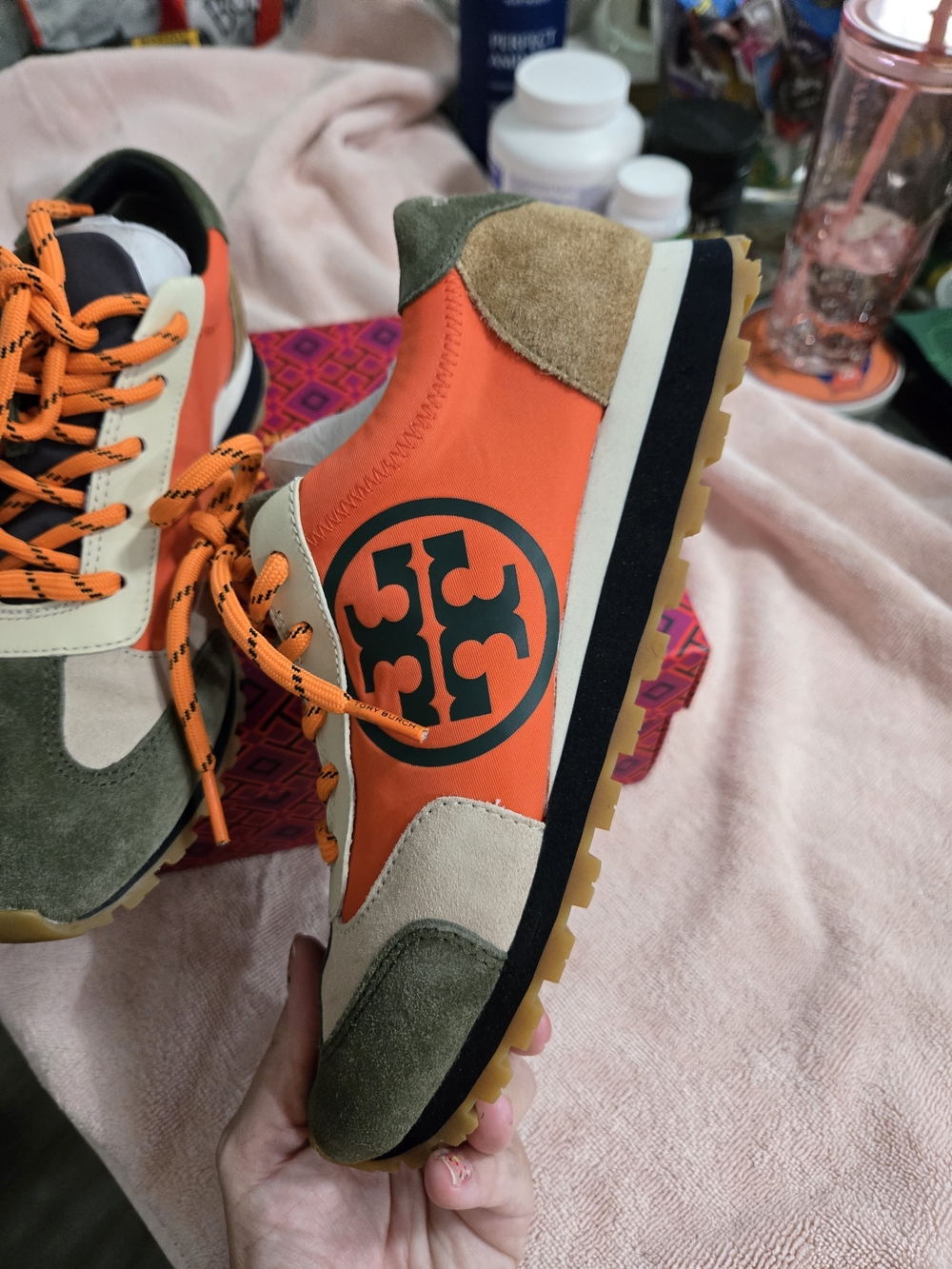 Tory Burch Annie Nylon Runner in a vibrant colorblock design Women - Picture 5 of 9